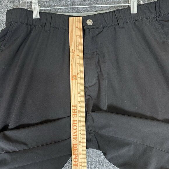 Adidas Short Mens 38 Black Golf Chino Flat Front Performance Stretch Lightweight - Picture 6 of 9